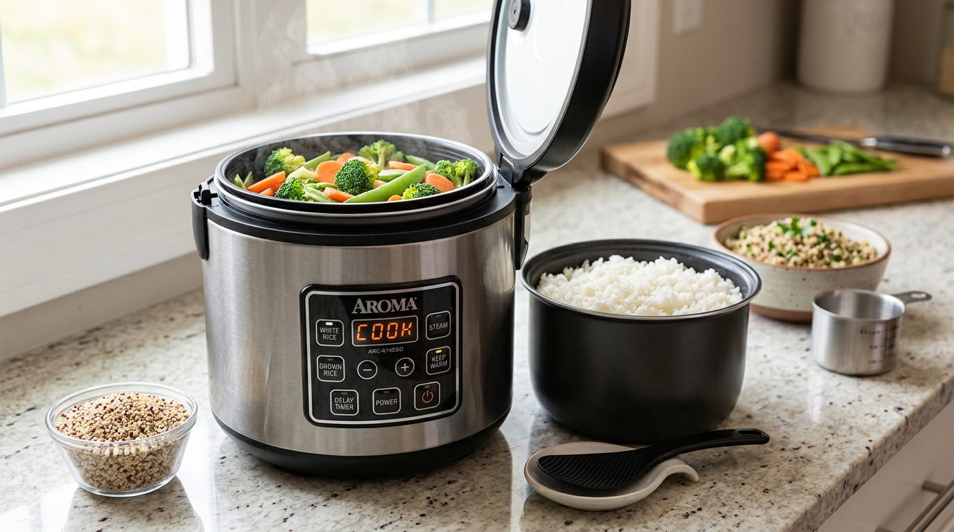 AROMA Digital Rice Cooker (ARC-914SBD, 4-Cup/8-Cup, 2 Qt): An Educational Overview