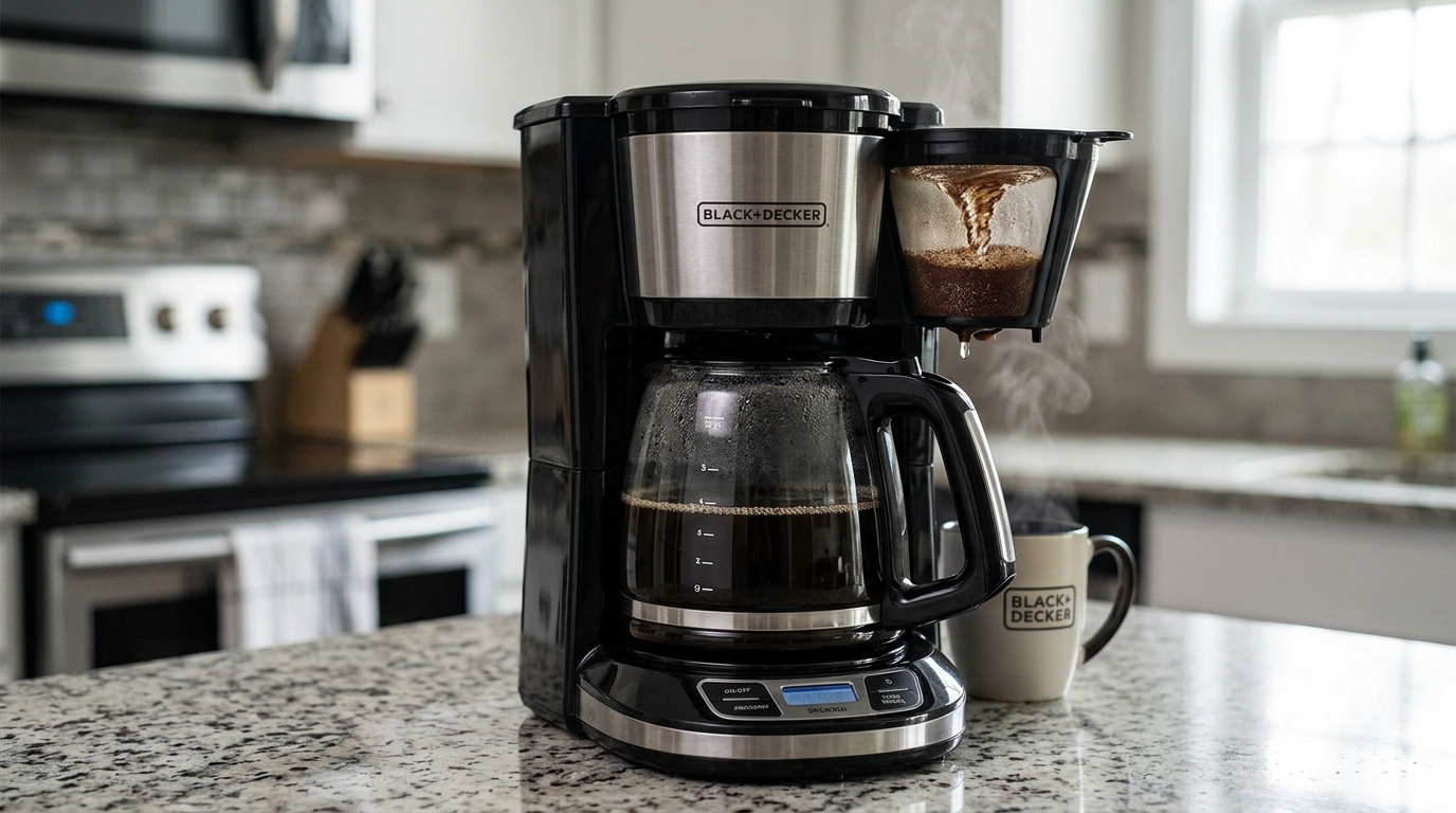 BLACK+DECKER 12-Cup Drip Coffee Maker with Vortex Brewing: An Educational Overview